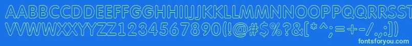 AFuturaroundtitulotl Font – Green Fonts on Blue Background