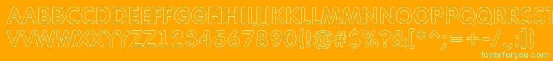 AFuturaroundtitulotl Font – Green Fonts on Orange Background