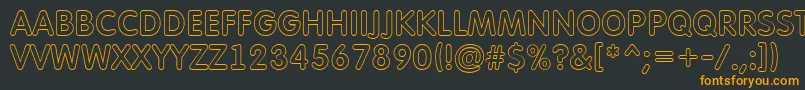 AFuturaroundtitulotl Font – Orange Fonts on Black Background