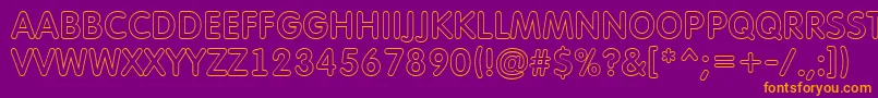 AFuturaroundtitulotl Font – Orange Fonts on Purple Background