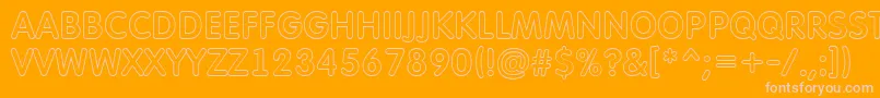 Шрифт AFuturaroundtitulotl – розовые шрифты на оранжевом фоне