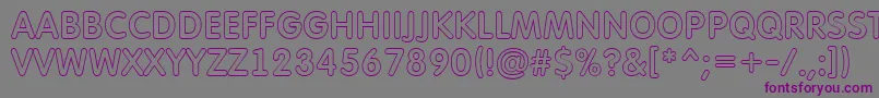 Police AFuturaroundtitulotl – polices violettes sur fond gris