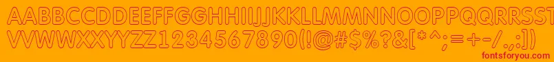 AFuturaroundtitulotl Font – Red Fonts on Orange Background