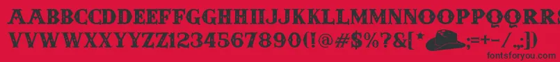 AndersonFourFeatherFalls Font – Black Fonts on Red Background