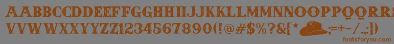 AndersonFourFeatherFalls Font – Brown Fonts on Gray Background