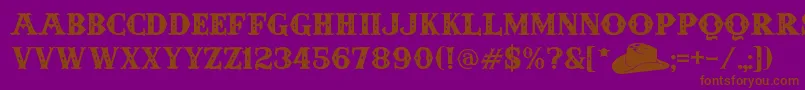 AndersonFourFeatherFalls Font – Brown Fonts on Purple Background