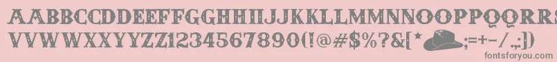 AndersonFourFeatherFalls Font – Gray Fonts on Pink Background