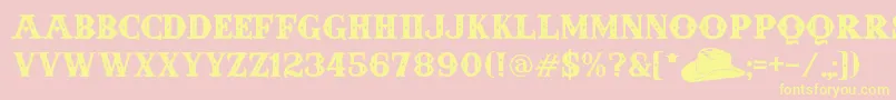 AndersonFourFeatherFalls Font – Yellow Fonts on Pink Background