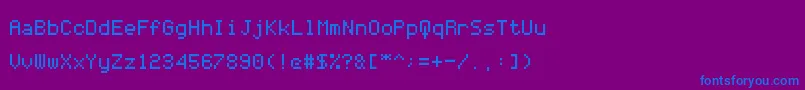 フォントCodersCrux – 紫色の背景に青い文字