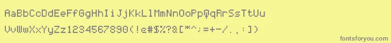 fuente CodersCrux – Fuentes Grises Sobre Fondo Amarillo