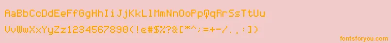 Шрифт CodersCrux – оранжевые шрифты на розовом фоне