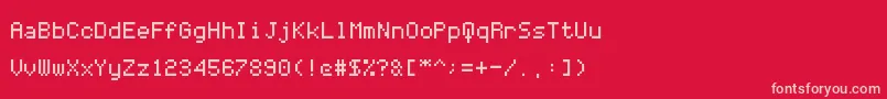 Fonte CodersCrux – fontes rosa em um fundo vermelho