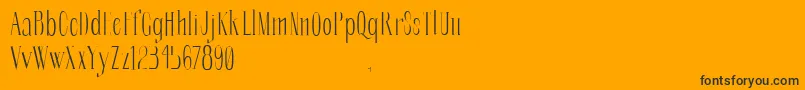 SoberbaserifRegular Font – Black Fonts on Orange Background