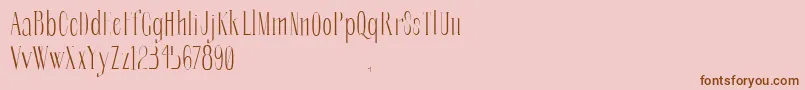 SoberbaserifRegular Font – Brown Fonts on Pink Background