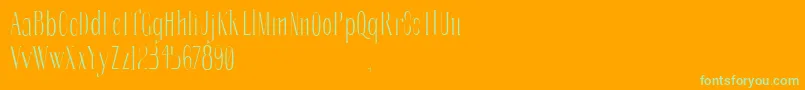 SoberbaserifRegular Font – Green Fonts on Orange Background