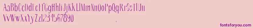 SoberbaserifRegular Font – Purple Fonts on Pink Background