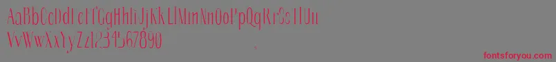 SoberbaserifRegular Font – Red Fonts on Gray Background