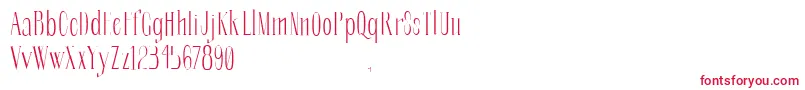 SoberbaserifRegular Font – Red Fonts on White Background