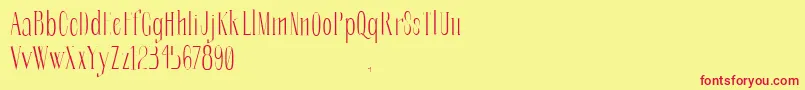 SoberbaserifRegular Font – Red Fonts on Yellow Background