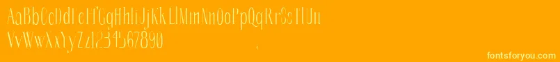 Police SoberbaserifRegular – polices jaunes sur fond orange