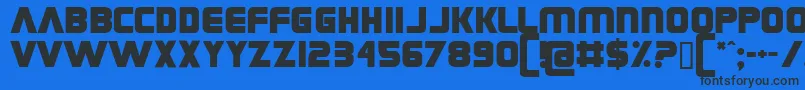 CoverseAllstars Font – Black Fonts on Blue Background