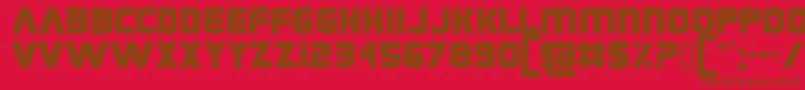 CoverseAllstars Font – Brown Fonts on Red Background
