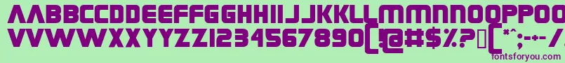 CoverseAllstars Font – Purple Fonts on Green Background