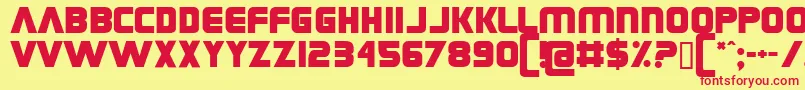 CoverseAllstars Font – Red Fonts on Yellow Background