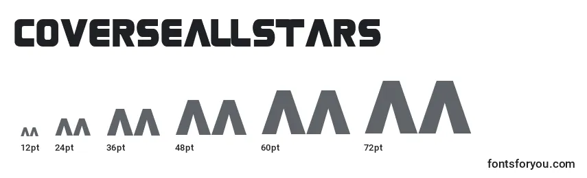Размеры шрифта CoverseAllstars