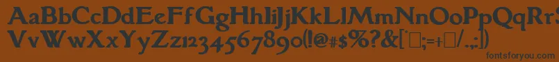 GranthamBold Font – Black Fonts on Brown Background
