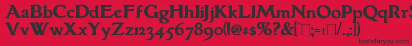 GranthamBold Font – Black Fonts on Red Background
