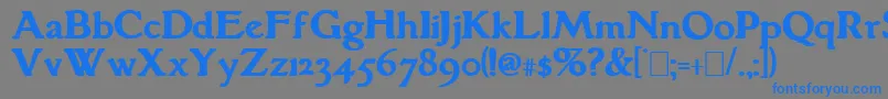 GranthamBold Font – Blue Fonts on Gray Background