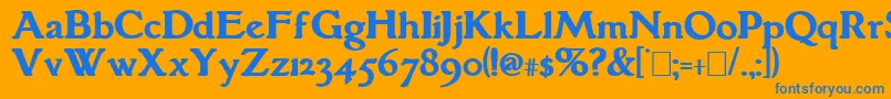 GranthamBold Font – Blue Fonts on Orange Background