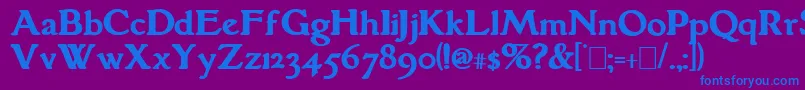 Шрифт GranthamBold – синие шрифты на фиолетовом фоне