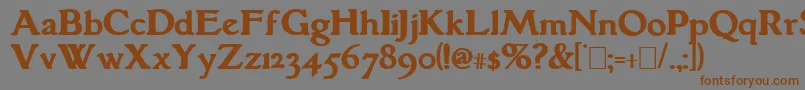 GranthamBold Font – Brown Fonts on Gray Background