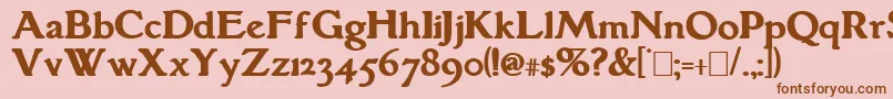 GranthamBold Font – Brown Fonts on Pink Background