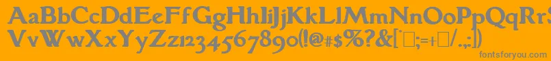 GranthamBold Font – Gray Fonts on Orange Background