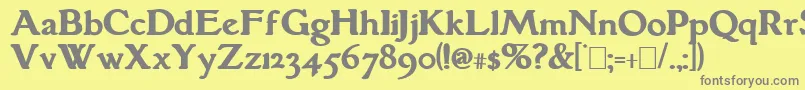 GranthamBold Font – Gray Fonts on Yellow Background