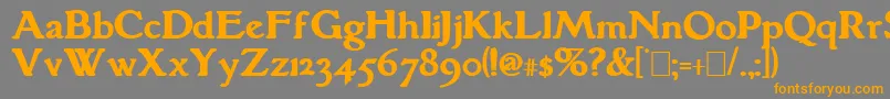 GranthamBold Font – Orange Fonts on Gray Background