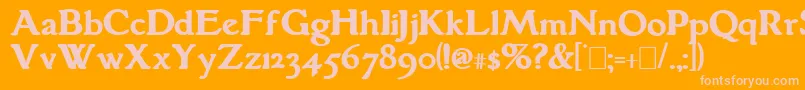 GranthamBold Font – Pink Fonts on Orange Background