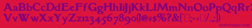 GranthamBold Font – Purple Fonts on Red Background