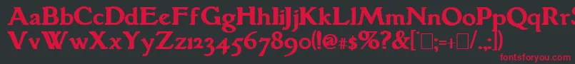 GranthamBold Font – Red Fonts on Black Background