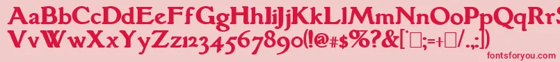 GranthamBold Font – Red Fonts on Pink Background