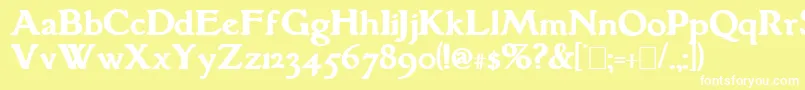 GranthamBold Font – White Fonts on Yellow Background