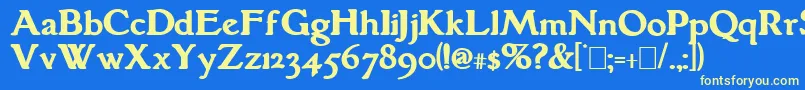 GranthamBold Font – Yellow Fonts on Blue Background