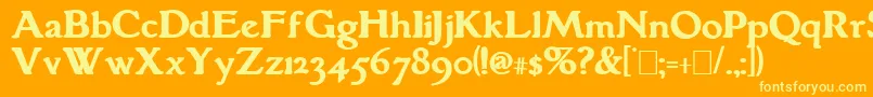 GranthamBold Font – Yellow Fonts on Orange Background