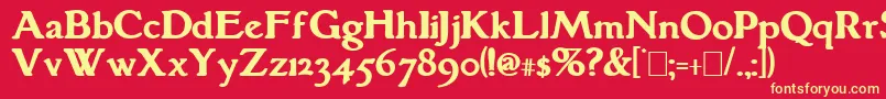 GranthamBold Font – Yellow Fonts on Red Background