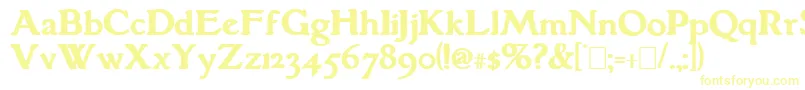 GranthamBold Font – Yellow Fonts on White Background
