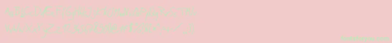 fuente JakobsHandwritingTtf – Fuentes Verdes Sobre Fondo Rosa