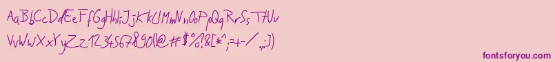 En savoir plus sur la police JakobsHandwritingTtf Police JakobsHandwritingTtf – polices violettes sur fond rose